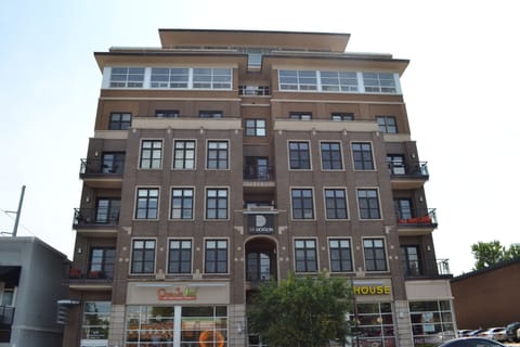 The condo is in this building, The Dickson, on Dickson Street.