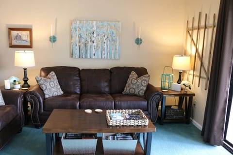 Living Room, the sofa opens for a queen bed.