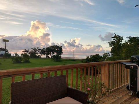View of the ocean from the rear deck