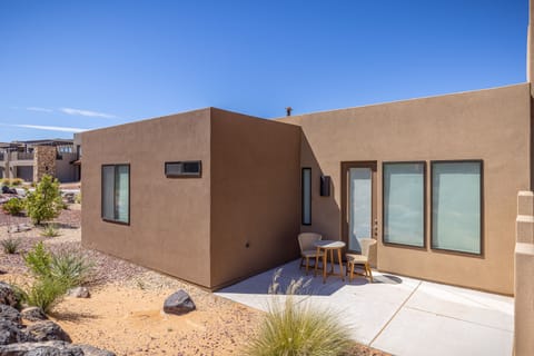 Back Patio - The Back Patio with a view of the 18th hole at The Ledges Golf Club.