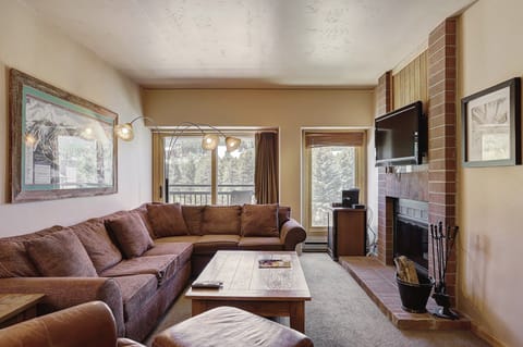 The living area has everything you need for a relaxing night in
