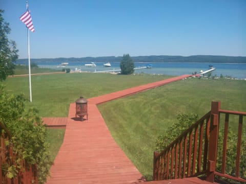 View of Lake Charleviox from main deck