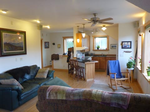 The open floor plan, with mountain views out of every window!