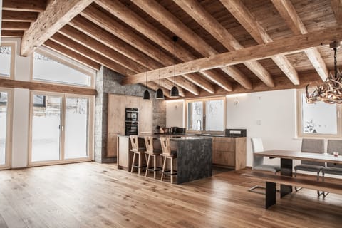 Open Living area with wine bar and fireplace