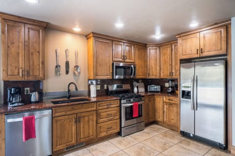 Recently updated kitchen and appliances and more supplies than you can imagine