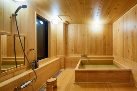 Traditional House with Private Hot spring bath | Bathroom | Separate tub and shower, deep soaking tub, free toiletries, hair dryer