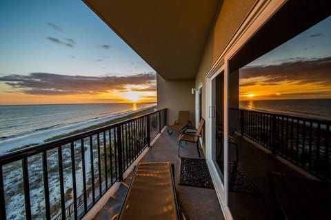 Balcony view of beach