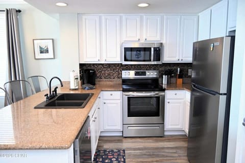 Kitchen newly painted cabinets