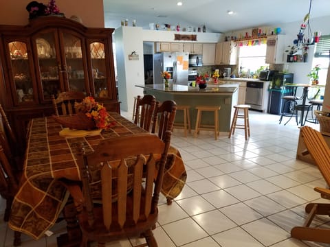 Open concept Dining room and kitchen