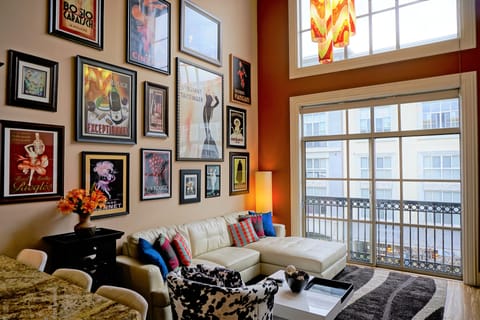 Main loft area with 23ft ceilings