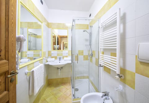 Shower, rainfall showerhead, hair dryer, bidet