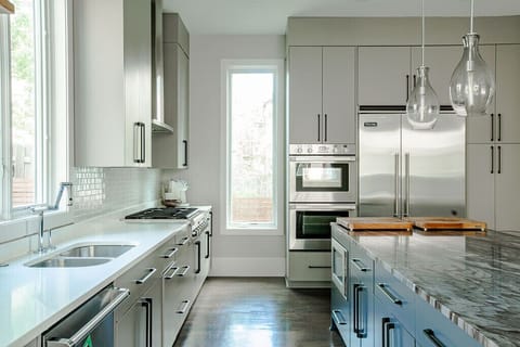 Huge Viking fridge and high end appliances throughout