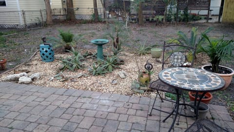 Aloe garden and paver patio