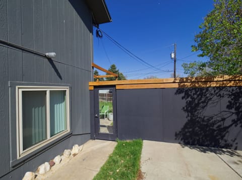 Entrance to the shared yard and your private entrance.
