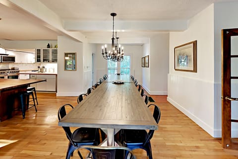 Dining Room With Seating for 20 at Main Table plus 8 More at Adjacent Island