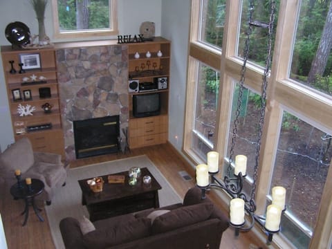 Living Room from the Loft at Barmon's Vacation Home