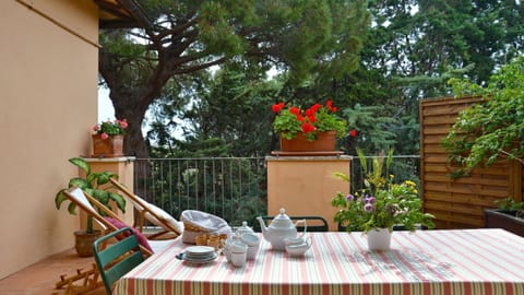 The terrace for outdoor meals