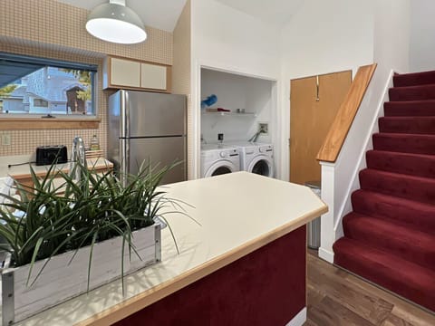 Main area with stairs to loft