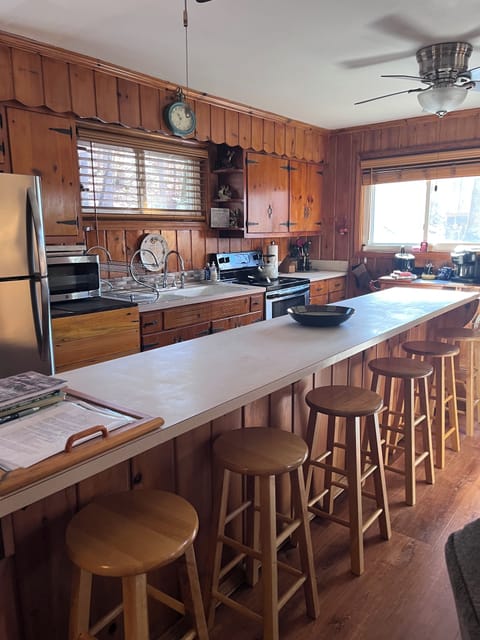Our bar seats up to ten people.