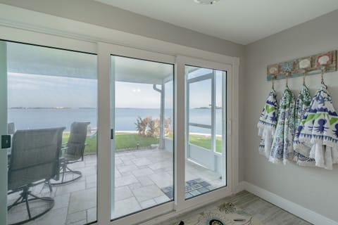 9 foot slider to the private deck overlooking the gulf waters.
