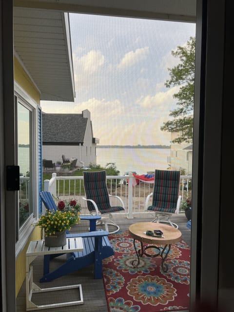 My favorite seat in the house even has a view of the lake!