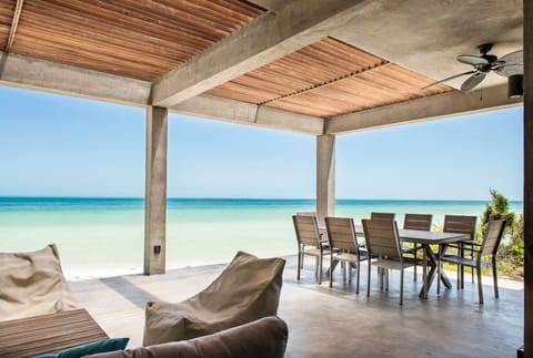 Deck overlooking the water