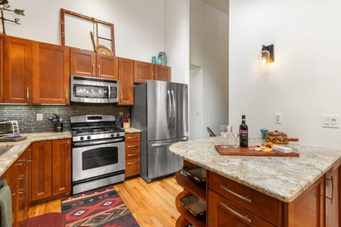 Gas stove, Refrigerator, freezer, microwave, all the appliances you need