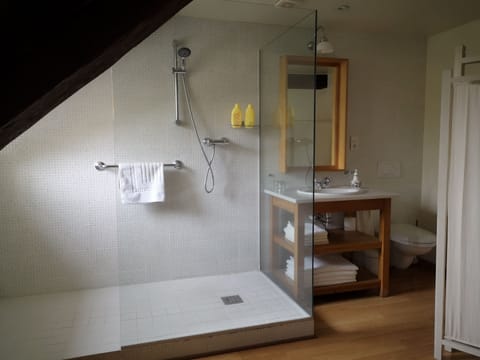 Comfort Room, 1 King Bed, Garden View | Bathroom | Shower, free toiletries, hair dryer, towels