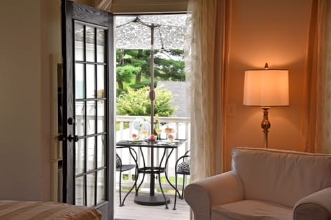 Deluxe Room, 1 King Bed, Fireplace, Garden Area | View from room