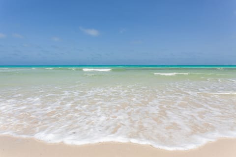 Private beach, beach volleyball