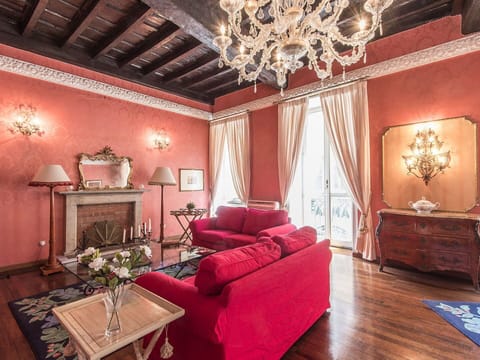 Room, Interior Design, Property, Furniture, Ceiling, Red, Building, Living Room, House, Home