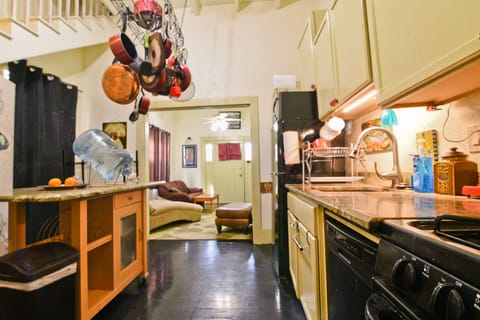 Kitchen  with stove, dish washer and fridge