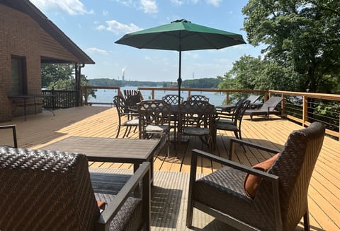 Large deck with fabulous lake views