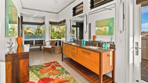 Hale Maluhia at Poipu Beach Estates - Upper Primary Bedroom Suite Bath - Parrish Kauai