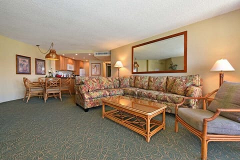 Living room featured a comfortable sleeper sofa for extra sleeping arrangement