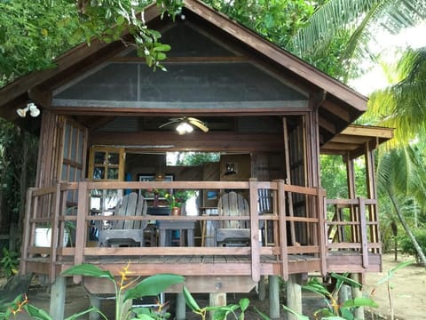Cabana Guest Cottage on The Beach and Shaded by Lush Palm Trees