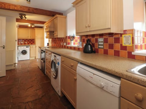 Microwave, stovetop, dishwasher, cookware/dishes/utensils