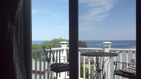 Two decks with ocean views.
