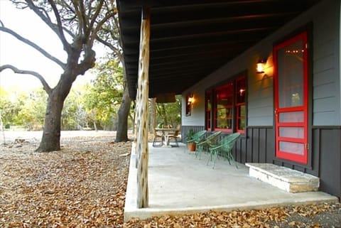 Front porch overlooks property