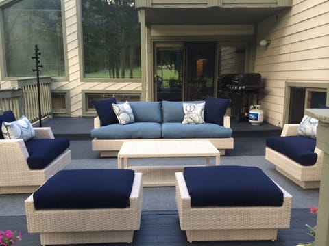 View of back deck, summer