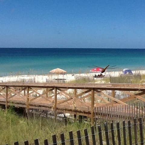 Walkway to beach from Clubhouse pool area.