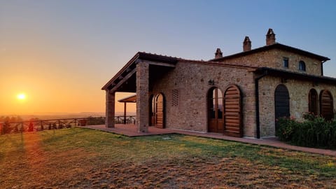 Villa in the sunset
