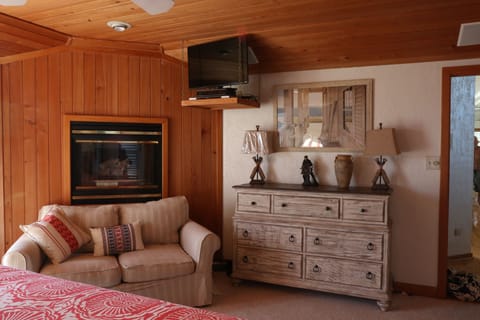 Bedroom 1 -Top Floor Master Bed with gas Fireplace