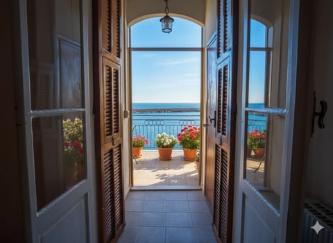 Apartment, 2 Bedrooms, Terrace, Sea View | Iron/ironing board