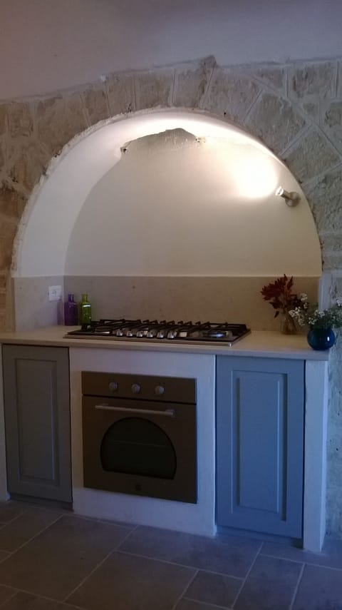 21st century fittings in the beautifully restored 19th century kitchen