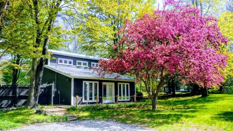 Spring view of our cozy cottage