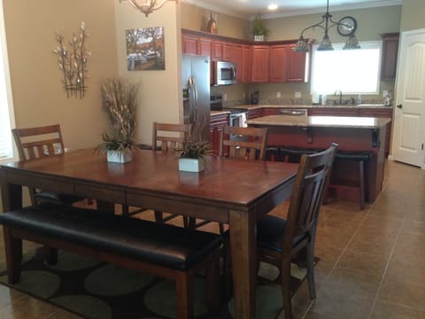 Plenty of room for family dining.