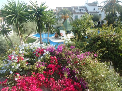 View from the bedroom on the garden