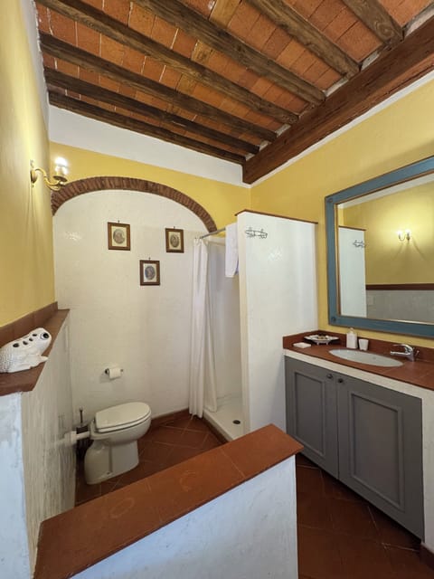 Comfort Triple Room, Terrace | Bathroom | Shower, rainfall showerhead, free toiletries, hair dryer