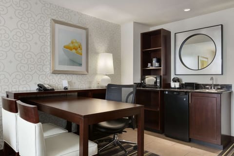 Two room suite king bed | Private kitchen | Fridge, microwave, coffee/tea maker